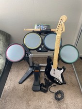 Coleção Xbox 360 Rock Band - Conjunto completo de bateria, 1 guitarra, 1 microfone, 1 jogo *Leia Des comprar usado  Enviando para Brazil