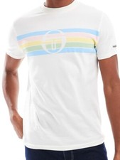 Usado, Camiseta Sergio Tacchini masculina tamanho grande listras brancas logotipo bordado FRETE GRÁTIS comprar usado  Enviando para Brazil