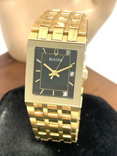 Relógio feminino Bulova x Marc Anthony 97P167 quadra quartzo diamante ouro tanque de aço comprar usado  Enviando para Brazil