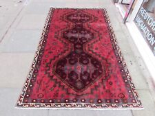 Vintage Mano Hecho Tradicional Oriental Lana Rojo Marrón Grande Tapete 227x133cm comprar usado  Enviando para Brazil