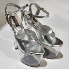 Silver patent sandals for sale Silver patent sandals for sale  LEICESTER