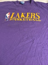 Camisa masculina vintage anos 90 Champion Lakers tamanho L prática NBA ponto único comprar usado  Enviando para Brazil