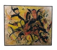 Arte abstrata moderna pintada à mão com assinatura veja fotos, usado comprar usado  Enviando para Brazil