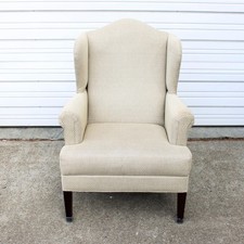 Beige wingback armchair for sale Beige wingback armchair for sale  Mcminnville