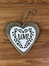 Wooden hanging heart for sale  OKEHAMPTON