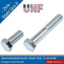 Sechskantschraube 7/16-20 UNF Stahl Grade 5 verzinkt |, usado comprar usado  Enviando para Brazil