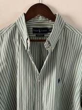 Camisa polo masculina listrada verde Ralph Lauren tamanho 17.5 32/33 comprar usado  Enviando para Brazil