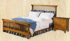 Cama estilo missão e suporte noturno plano de carpintaria design de móveis americanos comprar usado  Enviando para Brazil