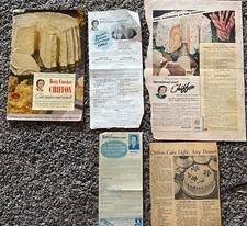 Betty Crocker Chiffon Cake Recipes And Secrets +, 1948. BONUS 1949 Singer Ad comprar usado  Enviando para Brazil