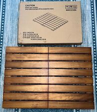 Tapete de banho/chuveiro dobrável de madeira de teca Smuxee, 23x16’’, antiderrapante, piso de madeira comprar usado  Enviando para Brazil