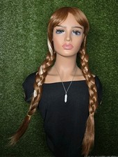 Moda Largo Marrón Tejido Trenza Trenza Coleta Disfraz Cosplay Peluca 152 segunda mano  Embacar hacia Mexico