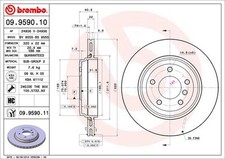Brembo 09.9590.11 disque d'occasion Brembo 09.9590.11 disque d'occasion  Expédié en France