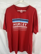 Usado, Camisa masculina Hurley XL vermelha ajuste clássico streetwear surf gola redonda manga curta comprar usado  Enviando para Brazil