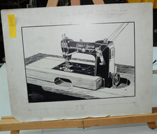 Tinta sobre papel original ilustração arte máquina de costura Union Special M# 51400 comprar usado Tinta sobre papel original ilustração arte máquina de costura Union Special M# 51400 comprar usado  Enviando para Brazil