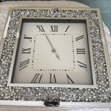 Diamond mirror clock for sale  WORKSOP
