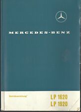 LKW MERCEDES LP 1620 LP 1920 Betriebsanleitung 1964 Handbuch OM 346 Bordbuch BA comprar usado  Enviando para Brazil