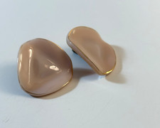 Brincos com clipe de ouro Mauve Pink Bone China (1 3/8" x 1 1/4") comprar usado  Enviando para Brazil