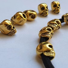 Totenkopf großlochperlen bast gebraucht kaufen  Hamburg