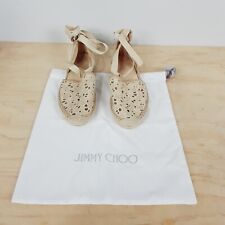 JIMMY CHOO Mujer Talla EUR 37 Beige Alpargatas Sandalias Zapatos - Hecho en España segunda mano  Embacar hacia Argentina