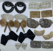 Lote de clipes de sapato vintage todos usáveis sem strass faltando 10 conjuntos alguns assinados, usado comprar usado  Enviando para Brazil