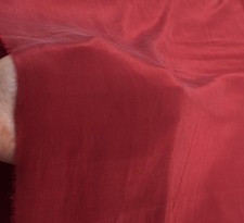 Tela artesanal roja multiusos sushila vintage pura crepé sari remanente chatarra segunda mano  Embacar hacia Mexico