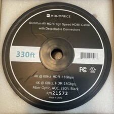 Cabo de alta velocidade Monoprice AV HDR - 330 pés - Preto | para dispositivos habilitados para HDMI comprar usado  Enviando para Brazil