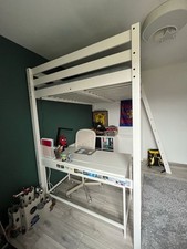 Hochbettgestell weiß gebeizt gebraucht kaufen  Neukirchen
