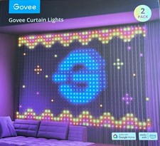 Pacote com 2 luzes de cortina Govee LED inteligentes que mudam de cor luzes de parede internas e externas comprar usado  Enviando para Brazil