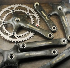 Bicicleta de estrada vintage Campagnolo recorde 10 manivelas fibra de carbono 172,5 175 mm braços comprar usado  Enviando para Brazil