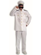 Fantasia masculina adulta traje branco náutico oficial marinheiro navio de cruzeiro capitão comprar usado  Enviando para Brazil