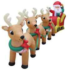 Papai Noel Inflavel com 3 Renas - Iluminado - Frete Gratis - 2 metros de Tamanho, usado comprar usado  Enviando para Brazil