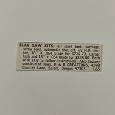 Reactions slab saw for sale  Hinckley