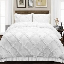 Pcs ruffle duvet for sale  Villa Park