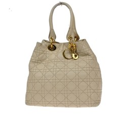 Usado, Bolsa tote CHRISTIAN DIOR Lady Cannage couro lona bege Itália 70EF215 comprar usado  Enviando para Brazil