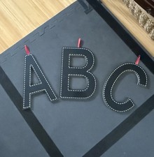 Usado, Quadro-negro letras A B C 10" pendurado na parede sala de aula inicial decoração quarto infantil preto comprar usado  Enviando para Brazil