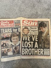 Newspapers davie cooper for sale  UK
