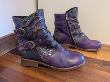 Ankle boots purple for sale  CORBY