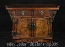 Usado, Armário de armazenamento chinês antigo Huanghuali madeira escultura à mão móveis 16" comprar usado  Enviando para Brazil