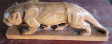 Holzschnitzfigur panther 46 gebraucht kaufen  Neu-Isenburg