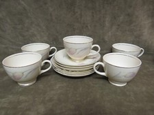 Lote de xícara e pires de tulipa roxa casca de ovo porcelana Homer Laughlin vintage da década de 1940 comprar usado  Enviando para Brazil
