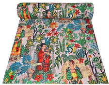 Nova Colcha de Algodão Kantha Costurada à Mão Cobertor King Throw Bege Gudari comprar usado  Enviando para Brazil