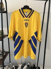 CAMISA DE FUTEBOL VINTAGE DA SELEÇÃO SUECA 1994/1996 Adidas comprar usado  Enviando para Brazil