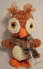 Cachecol Amigurumi coruja de crochê 6" bicho de pelúcia feito à mão marrom comprar usado  Enviando para Brazil