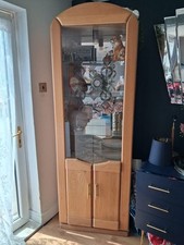 Wooden display cabinet for sale  HINCKLEY