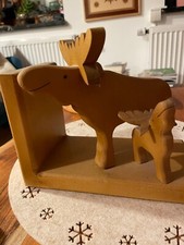 Buchstütze elch holz gebraucht kaufen  Holzkirchen