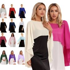 Capas femininas de chiffon transparente xales bolero encolher de ombros envoltórios de noite de casamento comprar usado  Enviando para Brazil