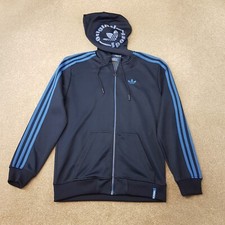 adidas Męska bluza z kapturem Small Niebieska kurtka zapinana na zamek błyskawiczny SST Trefoil Firebird Oryginalna sport na sprzedaż  Wysyłka do Poland
