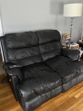 Berkline black leather for sale  Pawtucket