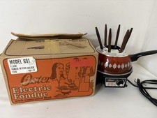 Olla y horquillas eléctricas Oster de colección rojo intenso modelo 691-17 funcionando probado segunda mano  Embacar hacia Mexico