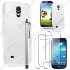 Housse Etui Coque Gel Blanc pour Samsung Galaxy S4 Mini i9190 + Stylet + 3 Films na sprzedaż  Wysyłka do Poland